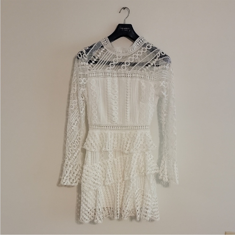 Elegant White Lace Dress
